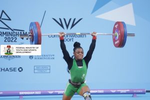 Rafiatu Lawal wins Nigeria’s second gold medal in weightlifting.