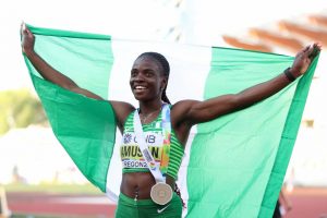 Tobi Amusan sets two records back to back to win gold in the 100m hurdles semi-final at the World Athletics Championships