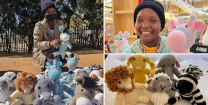 22-year-old Christine makes and sells handmade Teddy Bears to support her family 