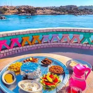The colourful Nubian Village  in Aswan Egypt.
