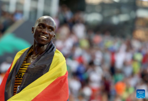 Uganda's Cheptegei wins 10,000m world title three times in a row