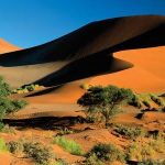 The sand dunes of Namibia and Angola